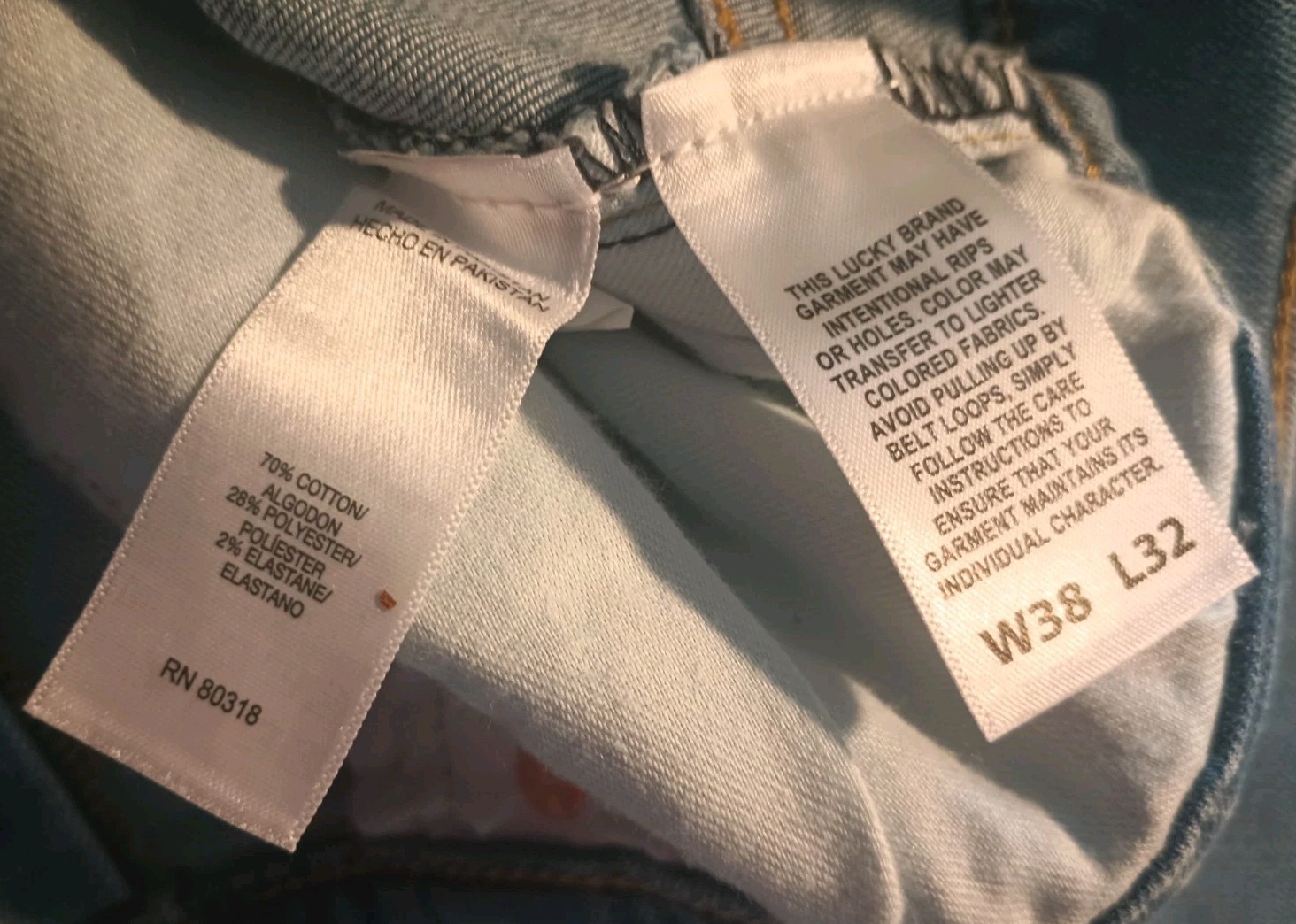 Men’s LUCKY BRAND Denim Jeans – 410 Athletic Straight – SZ 38×32 – NEW (No tag)
