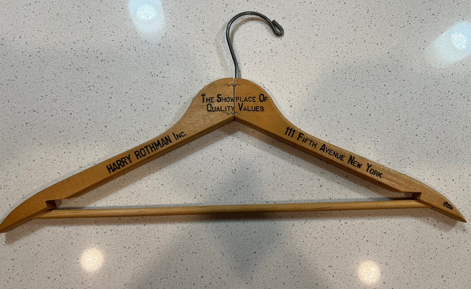 Harry Rothman 5th Avenue New York NY MCM Hollywood Regency Clothes Coat Hanger