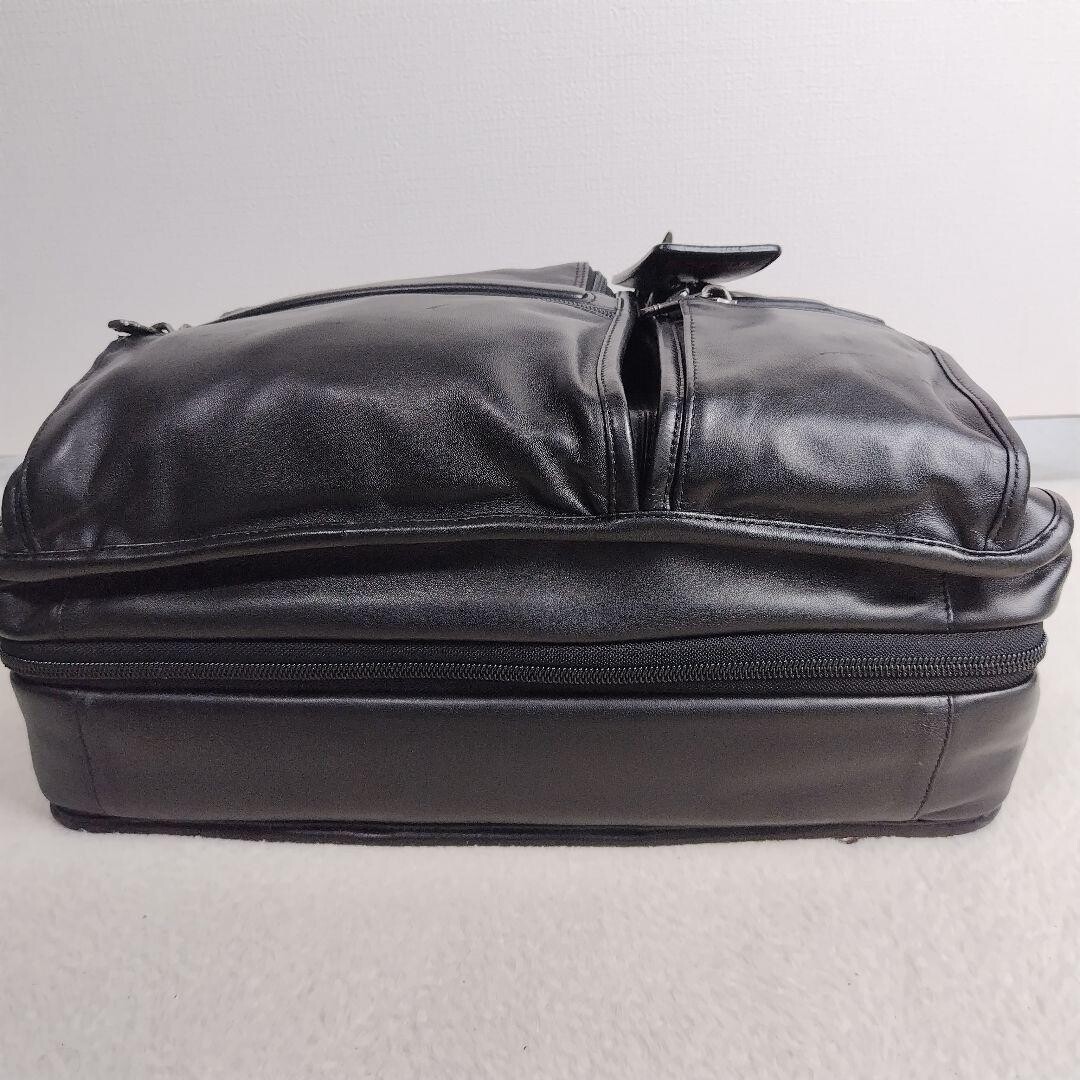TUMI Alpha 96141D4 Black Leather Briefcase 2 Way Computer Bag Expandable A4 PC