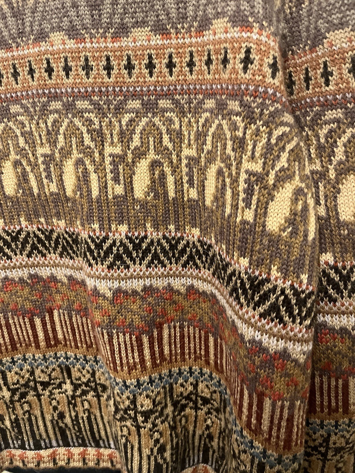 Peruvian Connection 100% Alpaca Wool Art-Knit Trellis Cardigan Women’s Medium