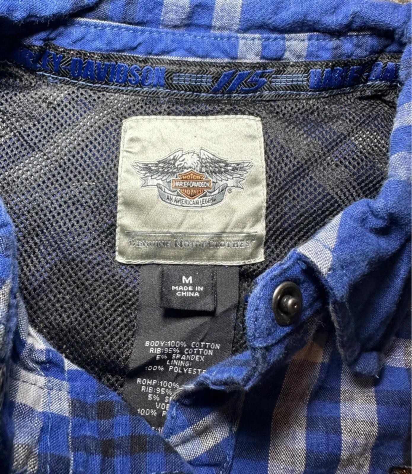 Harley-Davidson 115th Anniversary Limited Edition Plaid Shirt Blue
