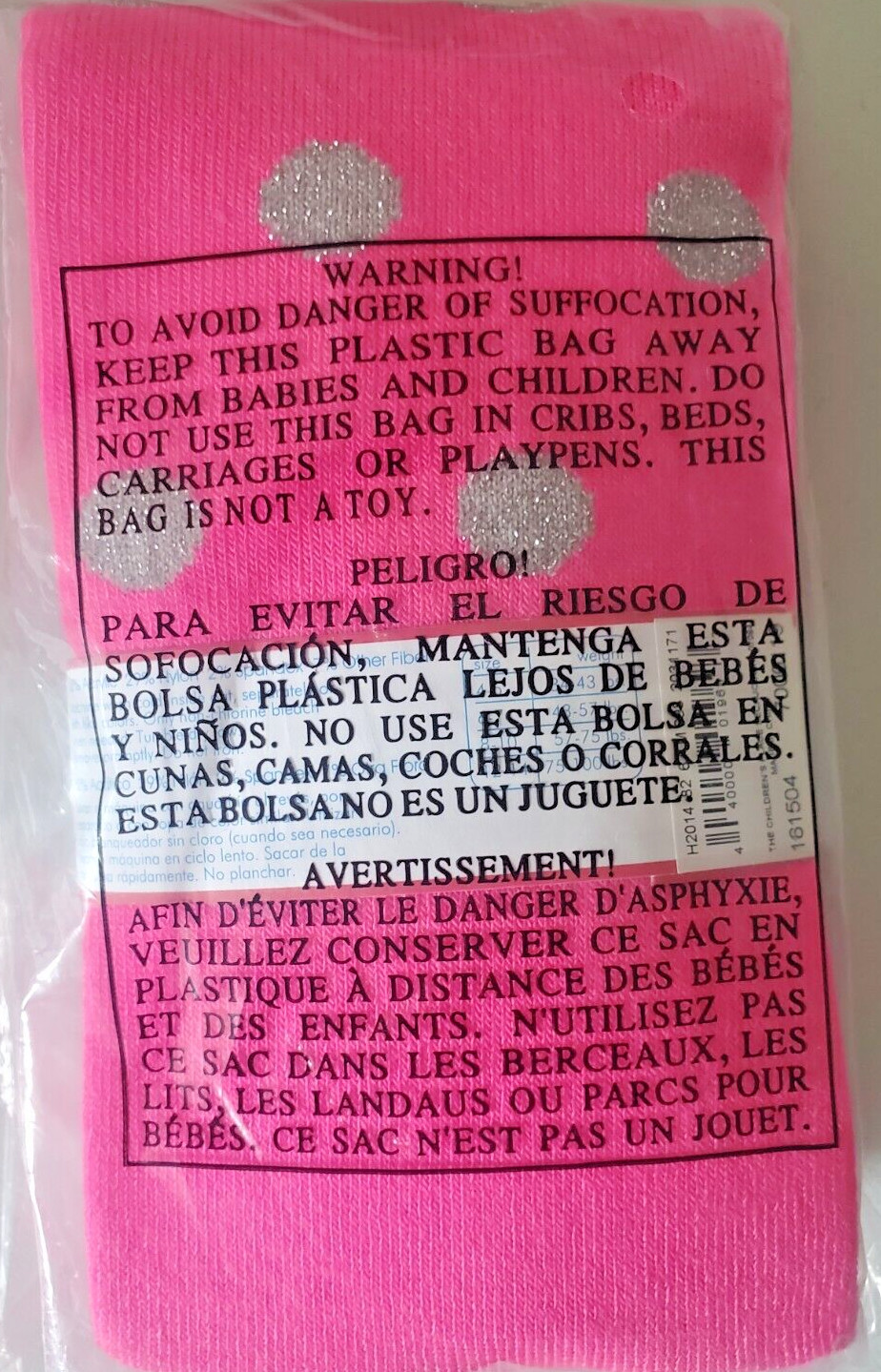 The Children’s Place Girls Fashion Tights 12-14 Pink Shock 75-100 LB 1 Pair NWT