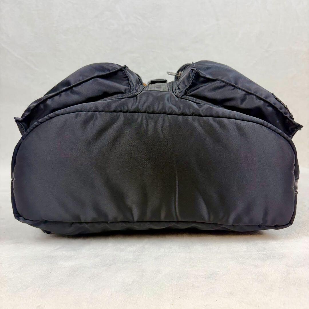 PORTER Tanker Backpack Black Nylon Large A4 PC Travel Drawstring Flap Japan