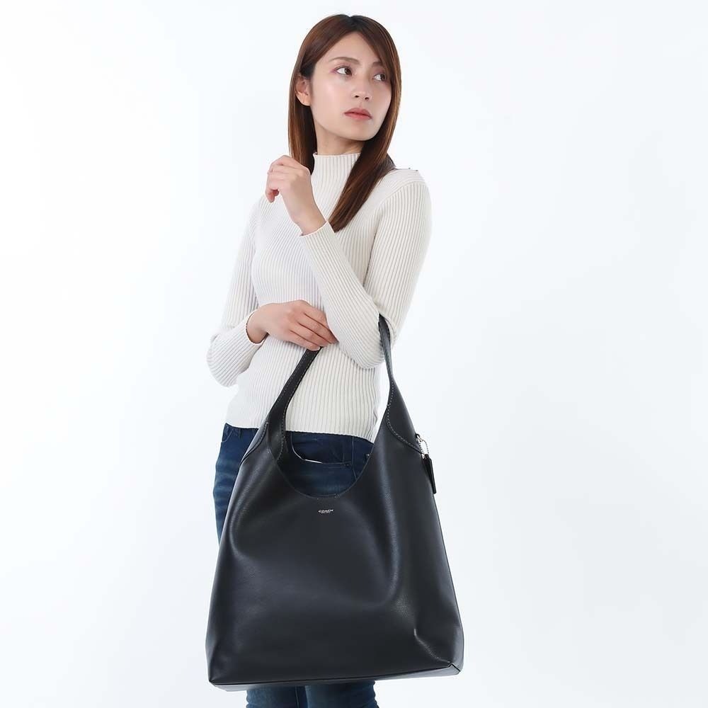 COACH Brooklyn 39 Shoulder Bag CU044 Black Leather Women Outlet New