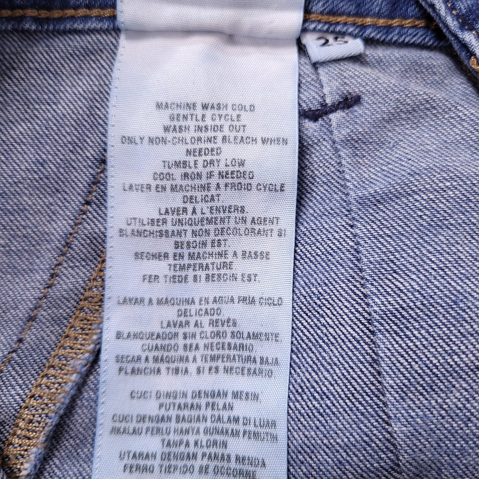 Guess Teens Juniors Denim Blue Pants Low Rise Skinny Size 25 (Actual 28 inches)