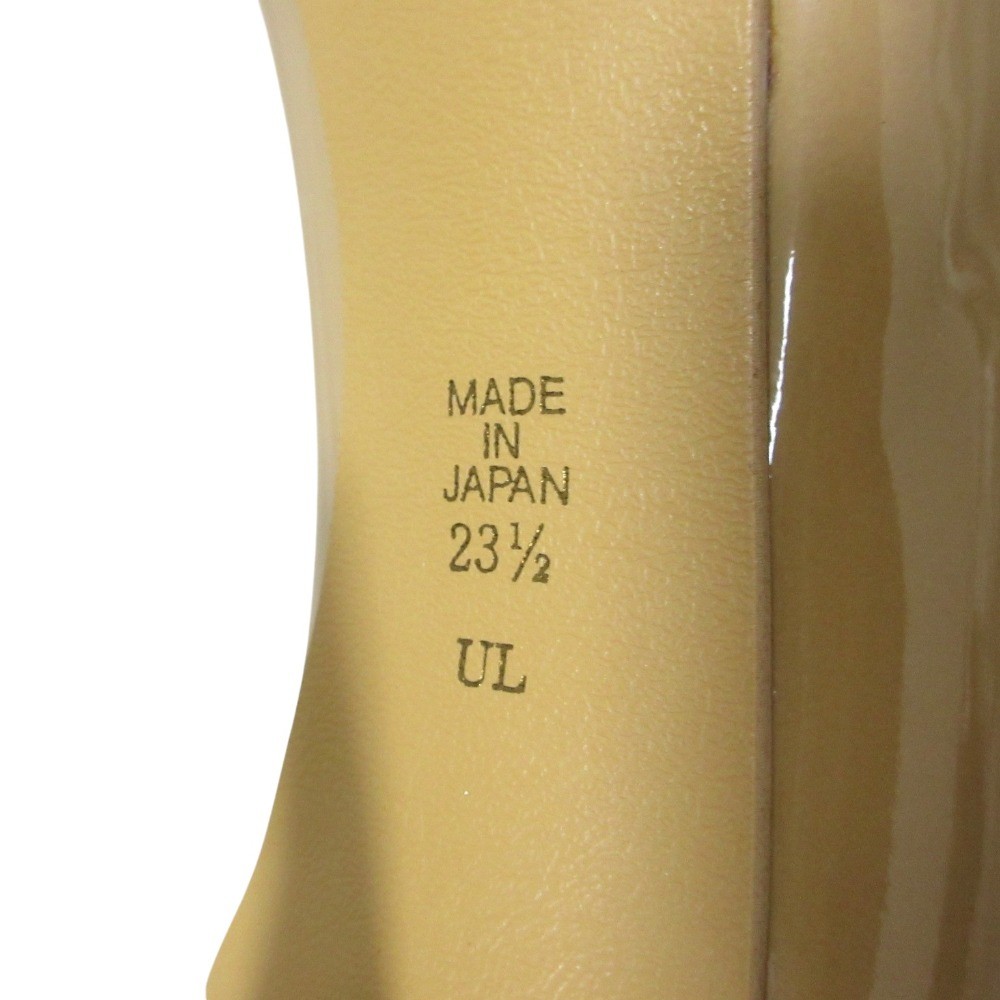 DIANA Patent Plain Toe Pumps, Size 9.3, Brown Beige Women USED