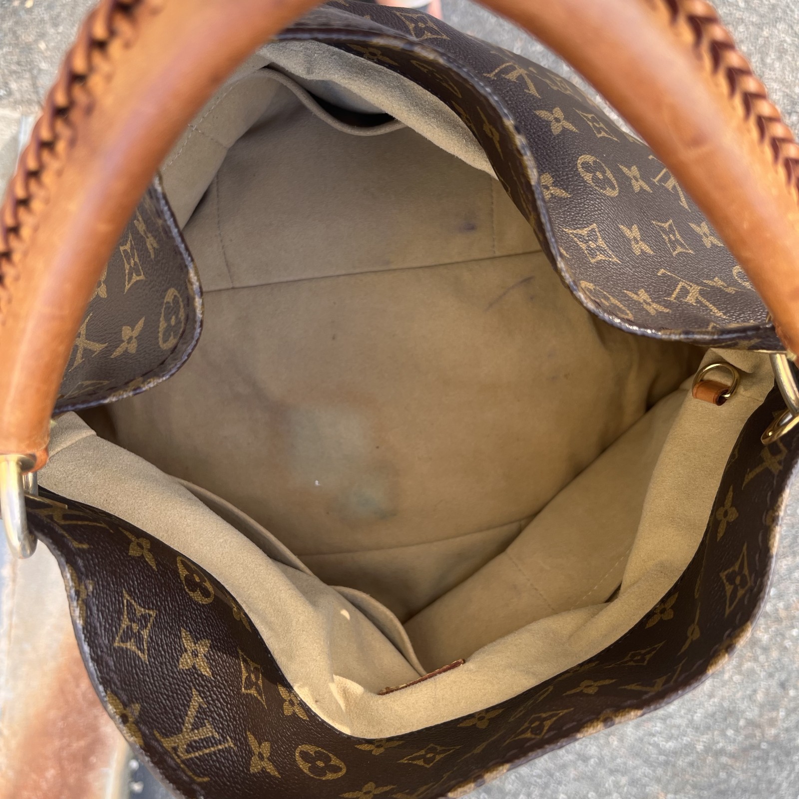 Louis Vuitton LV Hand Bag M40249 Artsy MM Brown Monogram Y2K Logomania Boho Chic