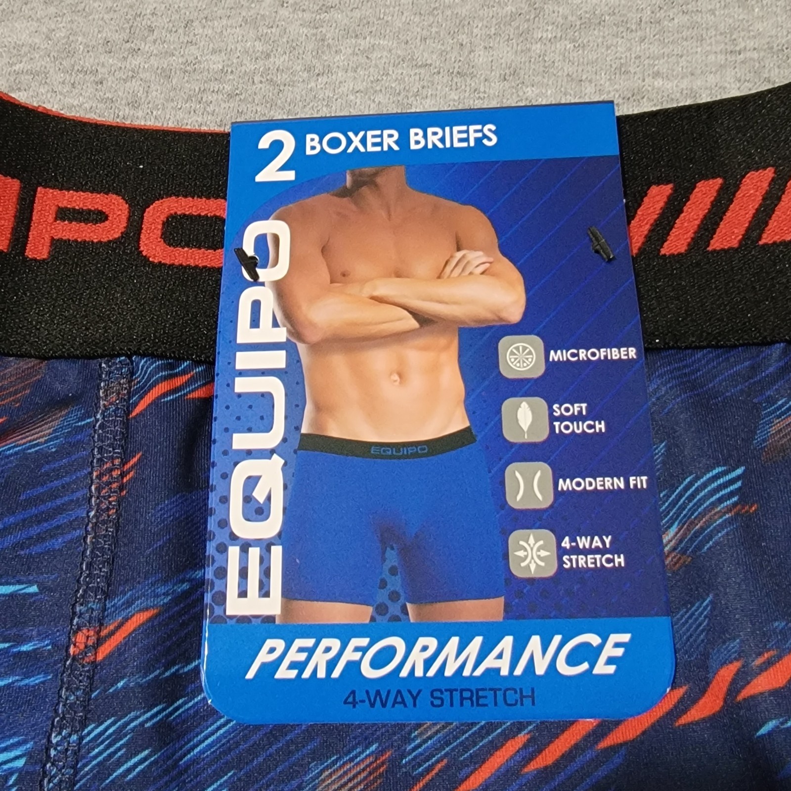Equipo Boxer Briefs 2 Pack Men’s Medium Performance 4 Way Stretch Underwear