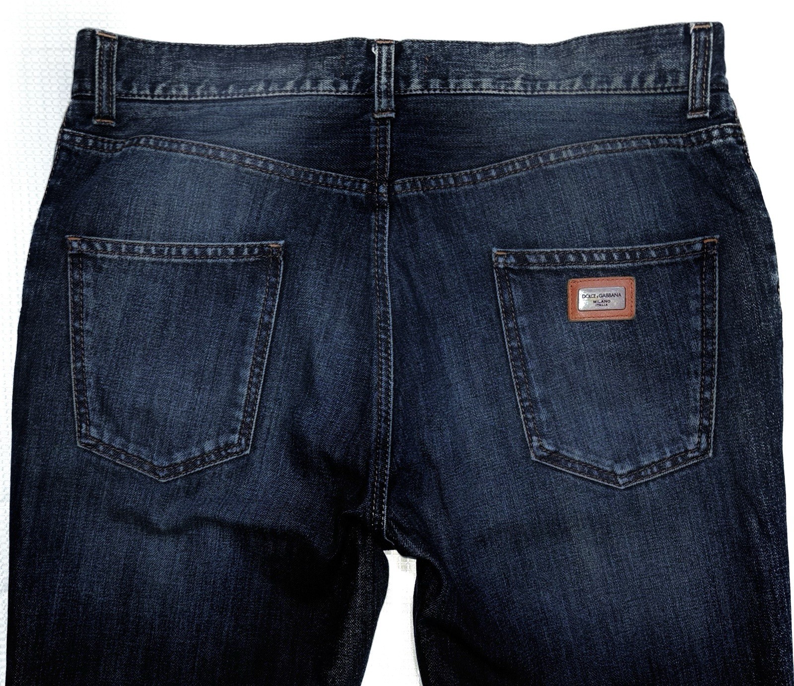 Dolce & Gabbana Men’s Western Pockets Blue Jeans Size 34W/ 26.5 In