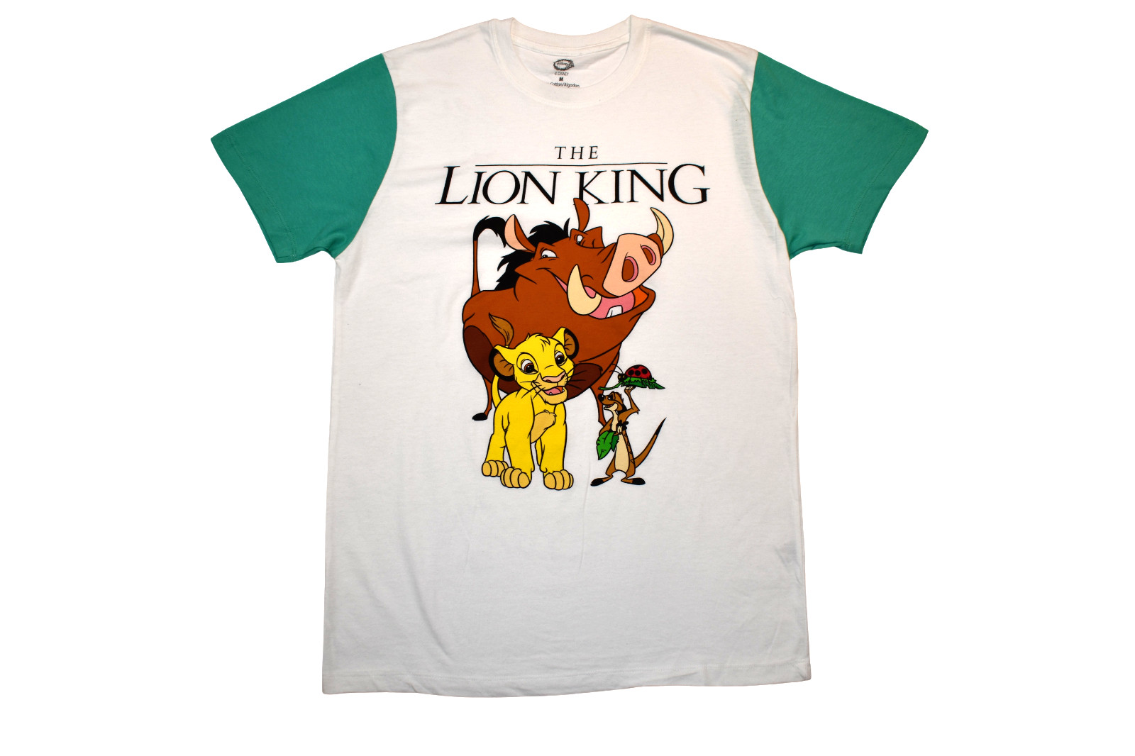 Disney The Lion King Mens Timon, Pumbaa, Simba Graphic White Shirt New M