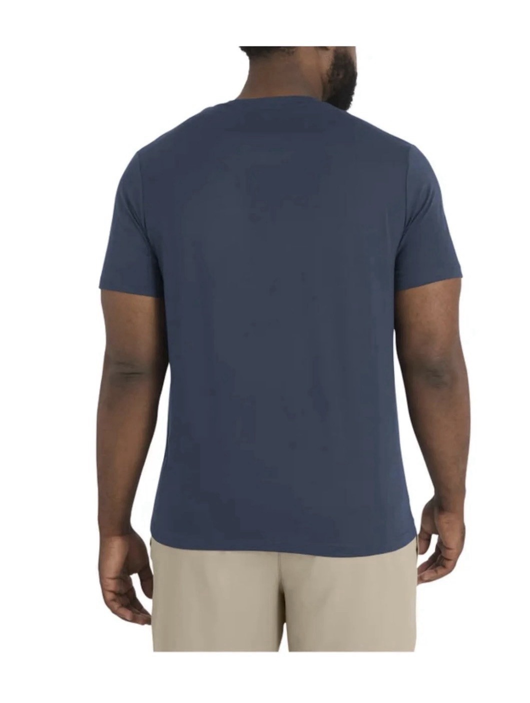 Quiksilver Men’s Blue Solid Crew Neck Short Sleeve Logo T-Shirt Size L