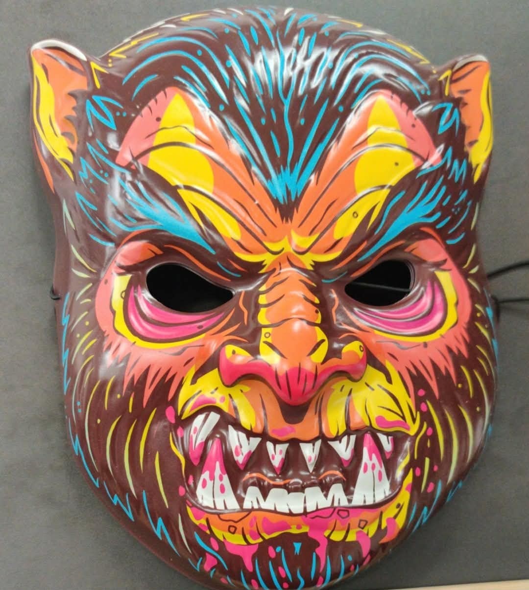 Plastic Halloween masks, 3 per pack T1-00642