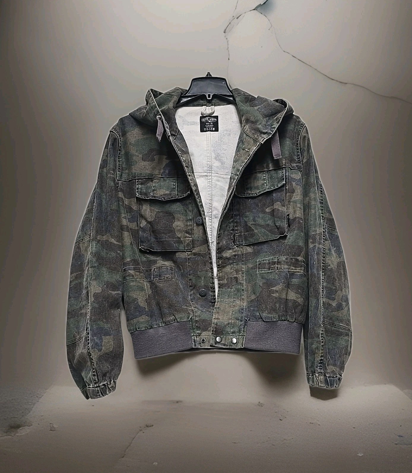 Vintage Mil-Tec Sturm Heavy Multi Camo Hoodie Jacket Size XL Military Germany?