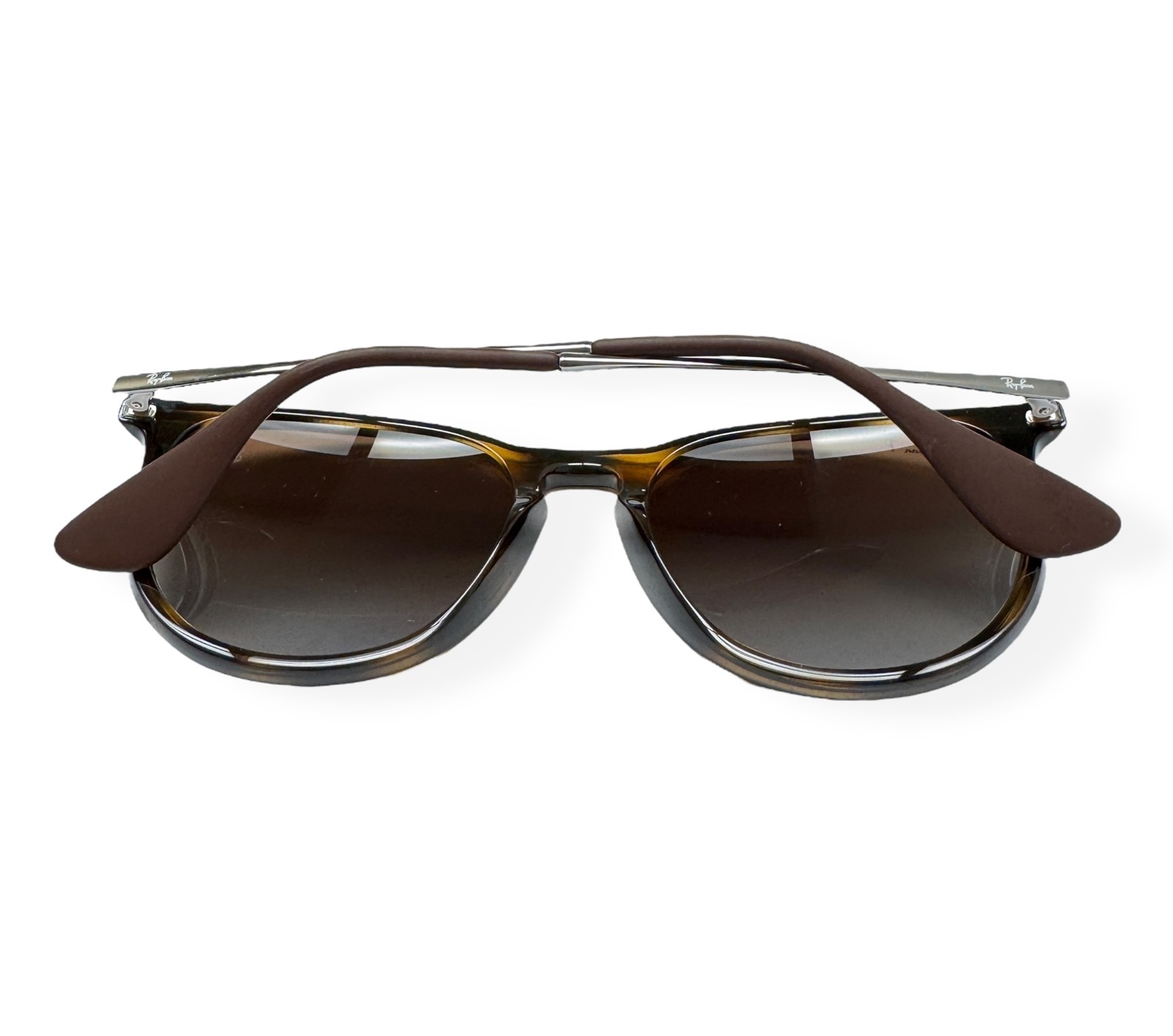 Ray-Ban Erika Sunglasses Polished Brown Tortoise Polarized RB 4171 710/T5 w/case