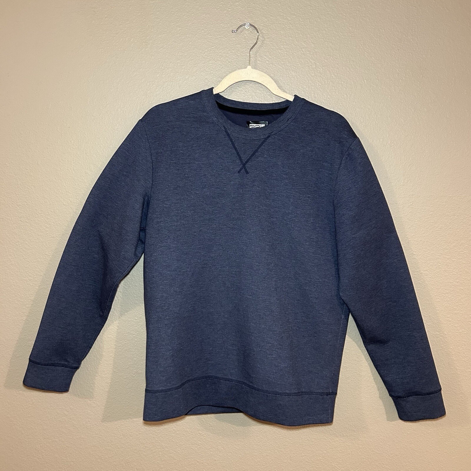 32 Degrees Men’s Lightweight Crewneck Pullover (Ht. Stormy Night, Medium)