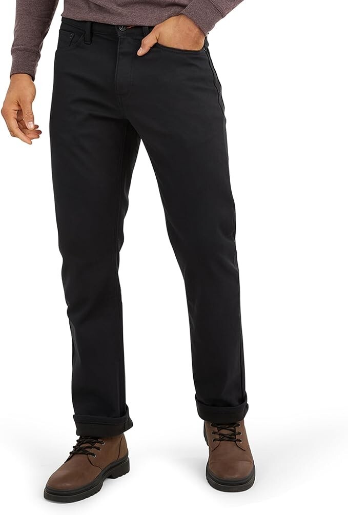 Weatherproof Vintage Mens Stretch Canvas Bonded Fleece Lined, Moon Shadow, 40/30