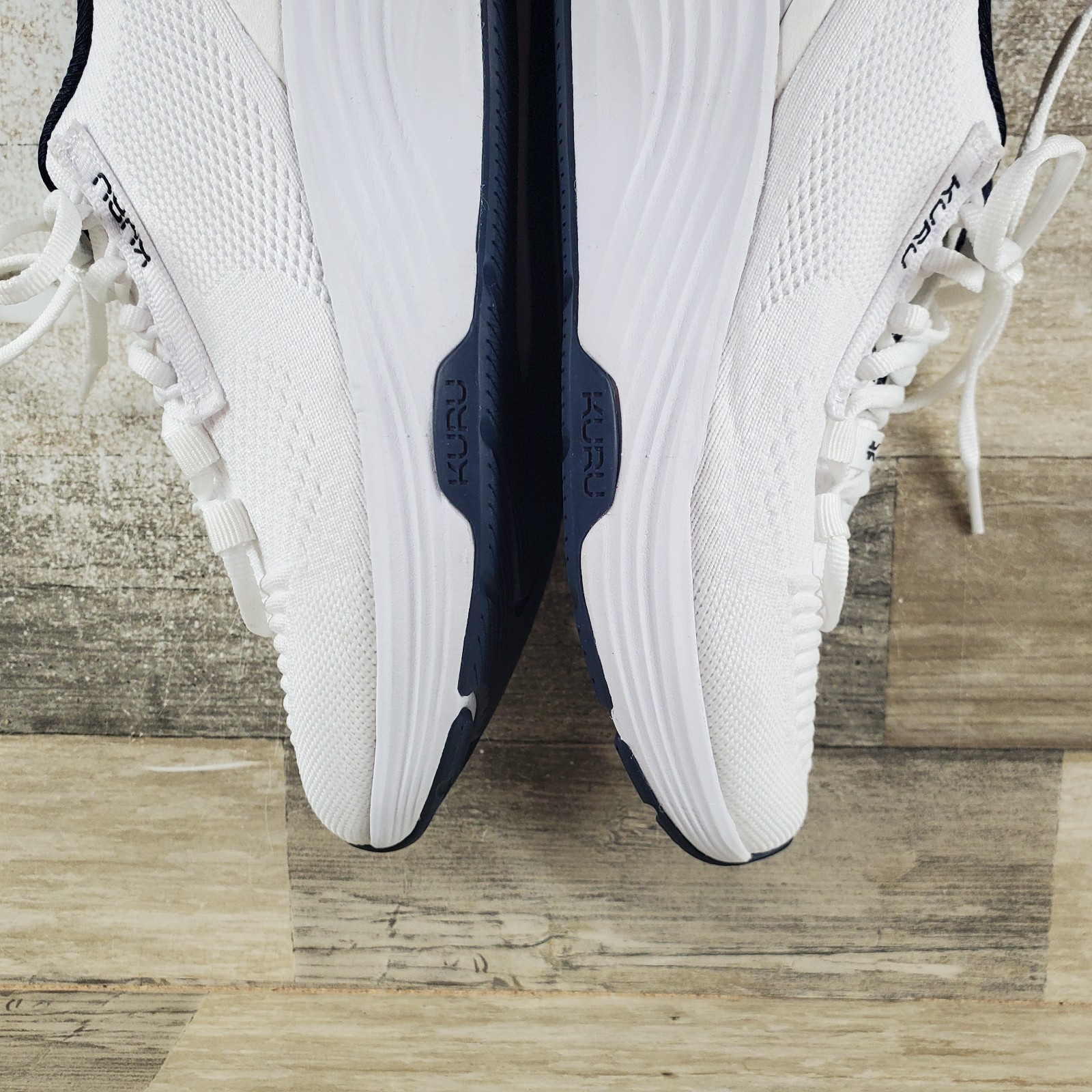 KURU Atom 2 Mens Shoes Sz 7.5 M Running Bright White Indigo Lace Up Sneakers
