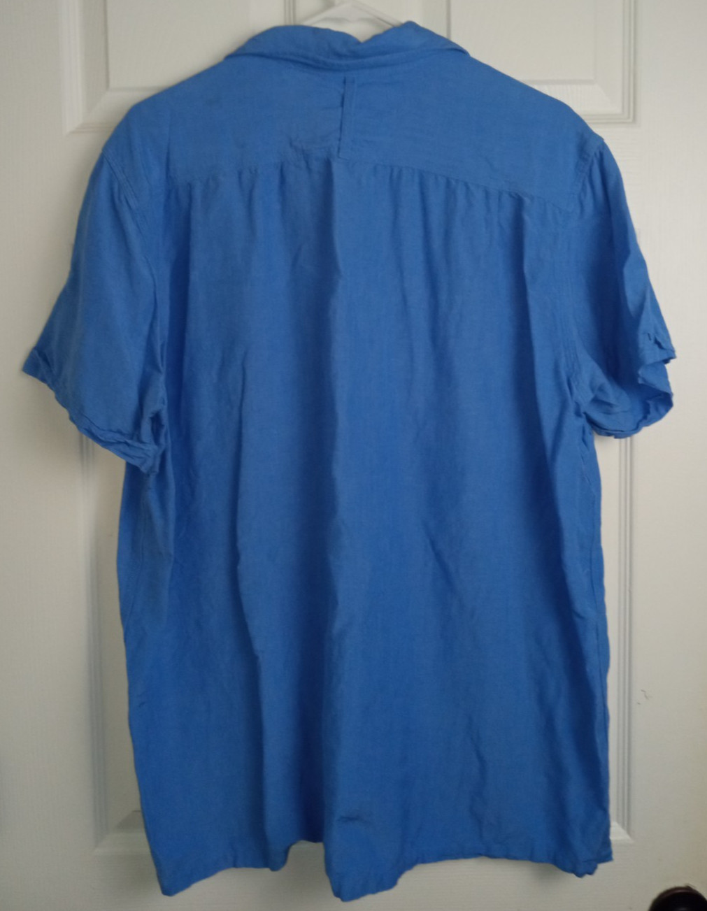 Nautica Linen blend Men’s Blue Short Sleeve Size L