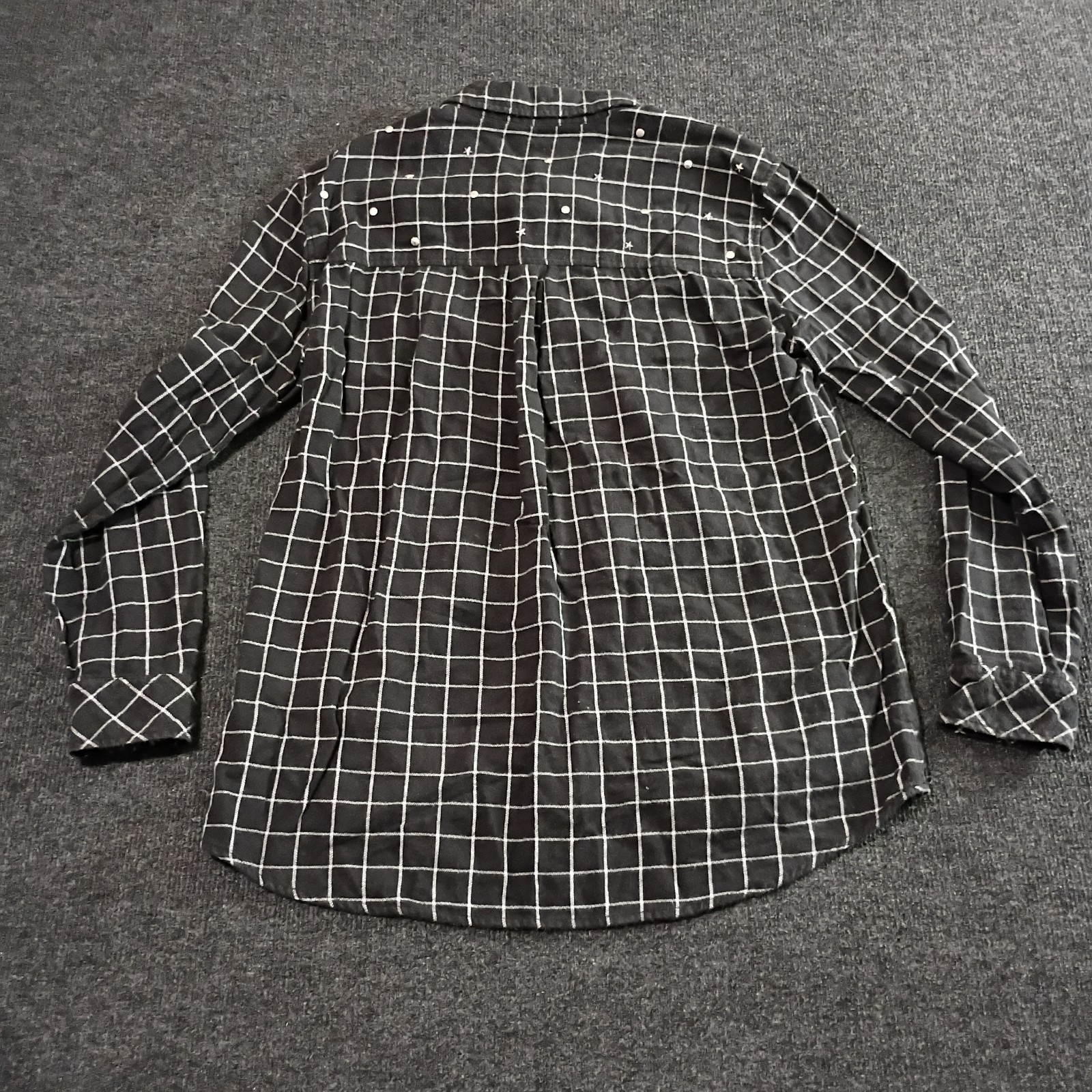 Idyllwind Womens Black White Plaid Studded Western Snap Shirt Medium