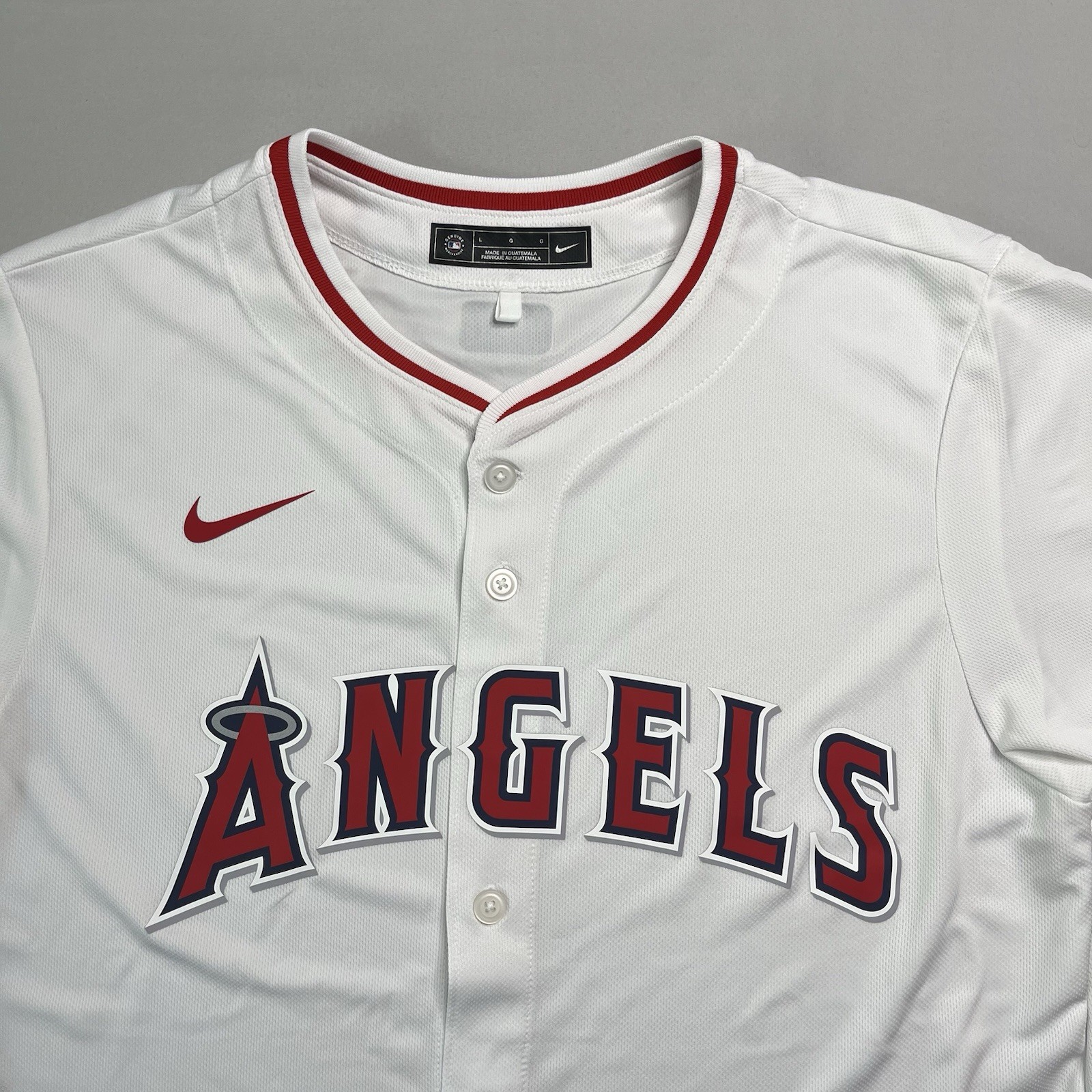 Nike Los Angeles Anaheim Angels Baseball Jersey Mens Large White MLB Blank Back