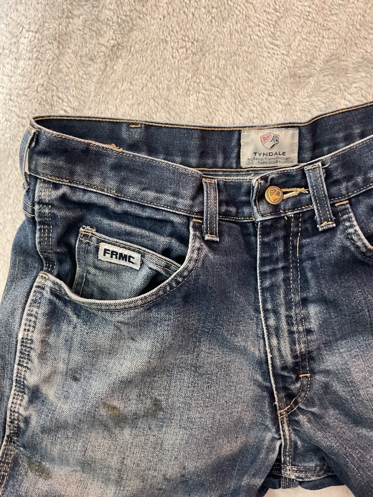 Tyndale FR Flame Resist Jeans Mens 30 X 32 Blue Relaxed Fit Carpenter F290T ARC