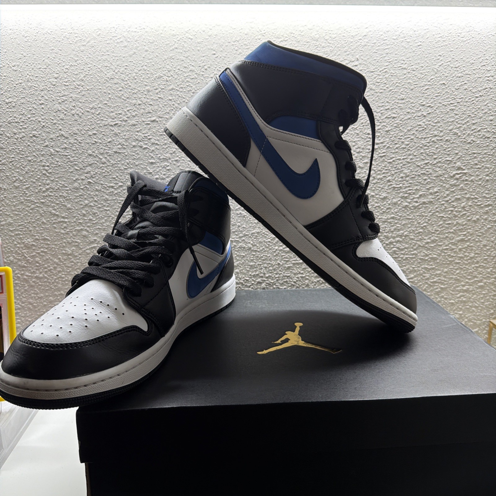 Size 12- Air Jordan 1 Mid Racer Blue With Original Box