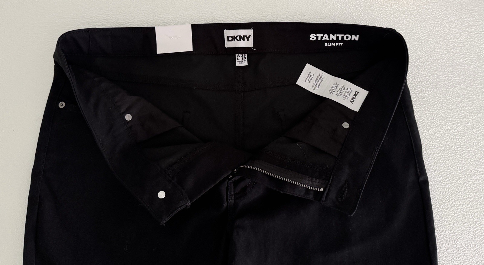 NWT DKNY Mens Ultimate Stretch Pants Stanton Slim Fit 32 33 34 36 38 Black O3