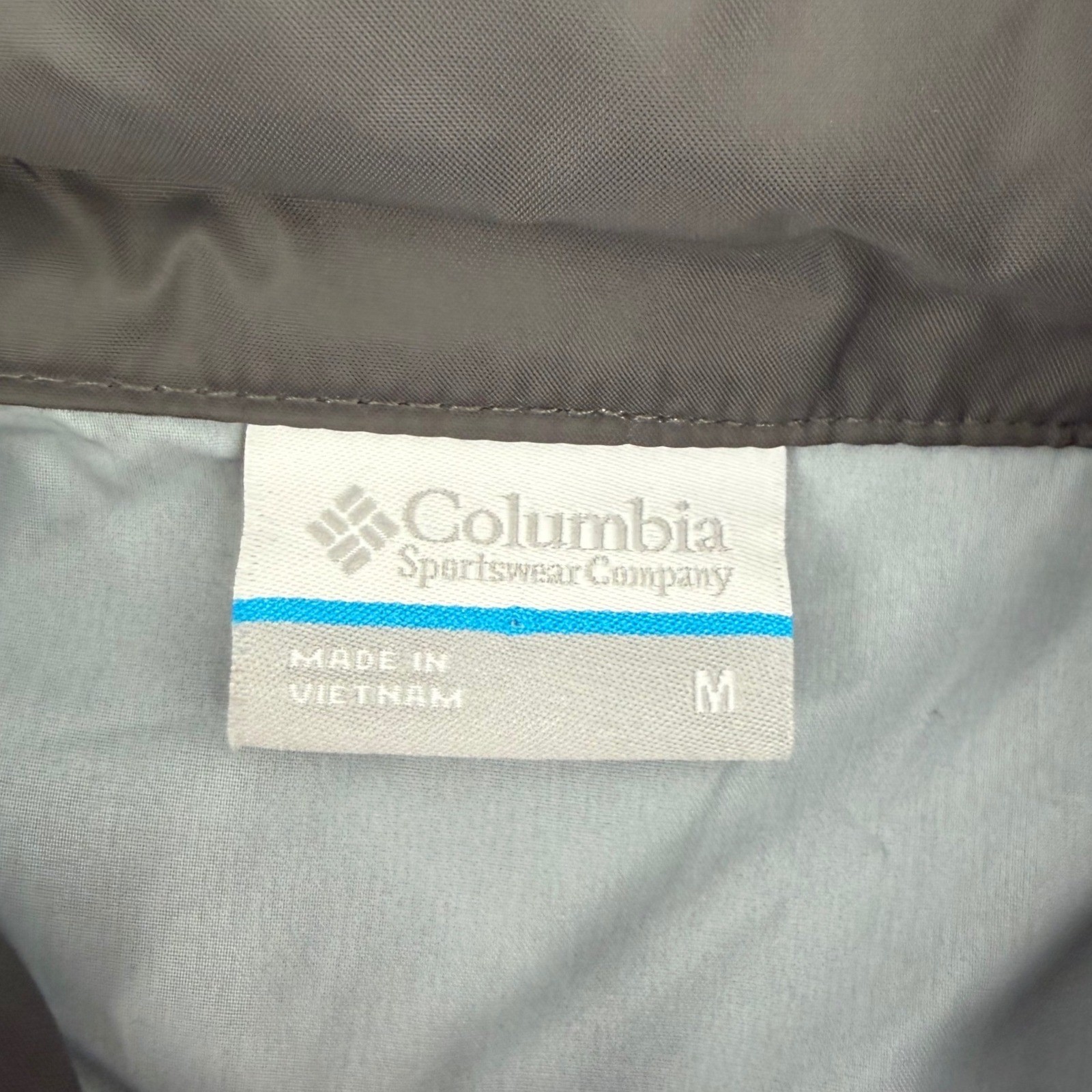 Columbia Men’s Red Gray Full Zip Windbreaker Jacket Size Medium Lightweight
