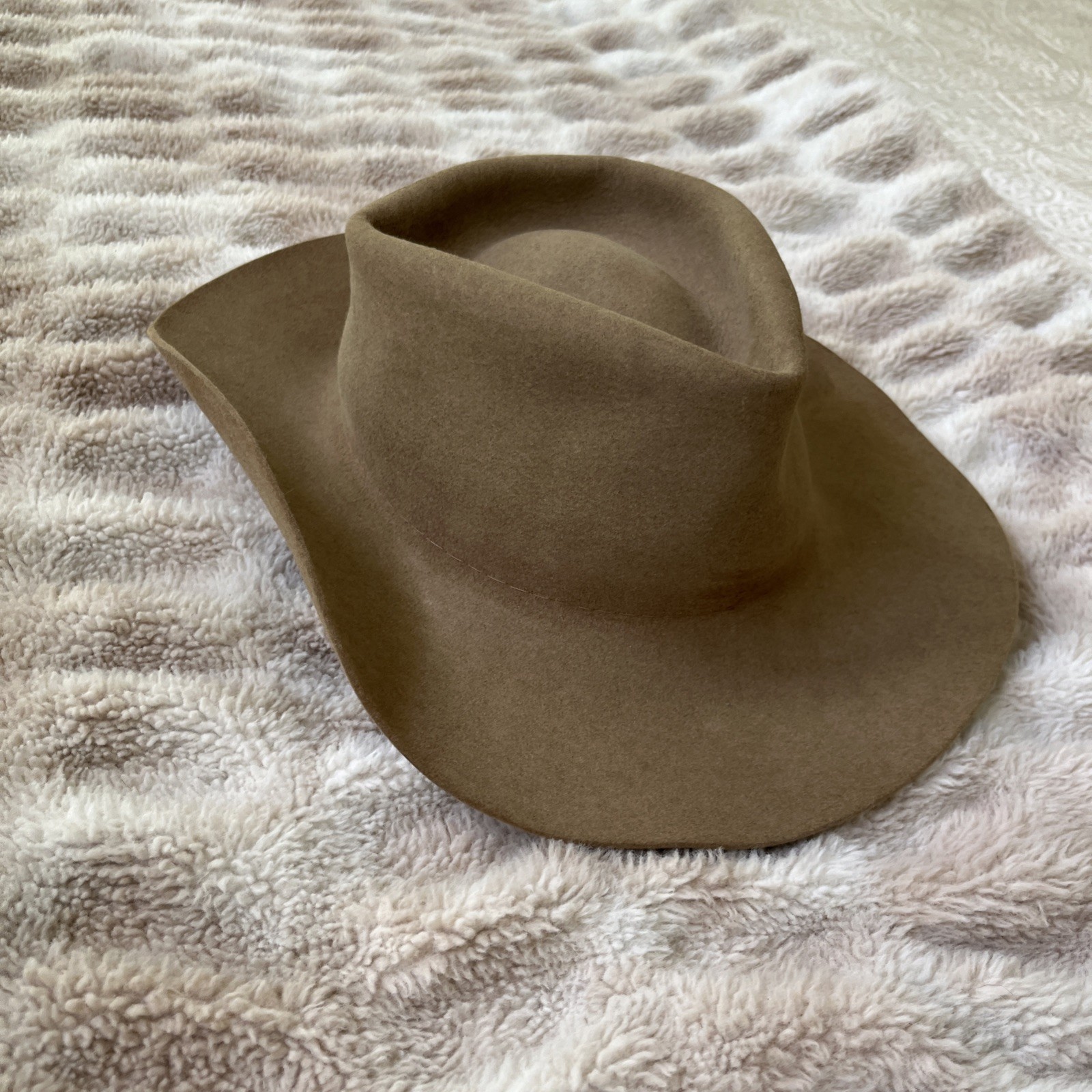 Akubra Snowy River Taupe Fur Felt Australian Outback Hat Size 58 Western Cowboy