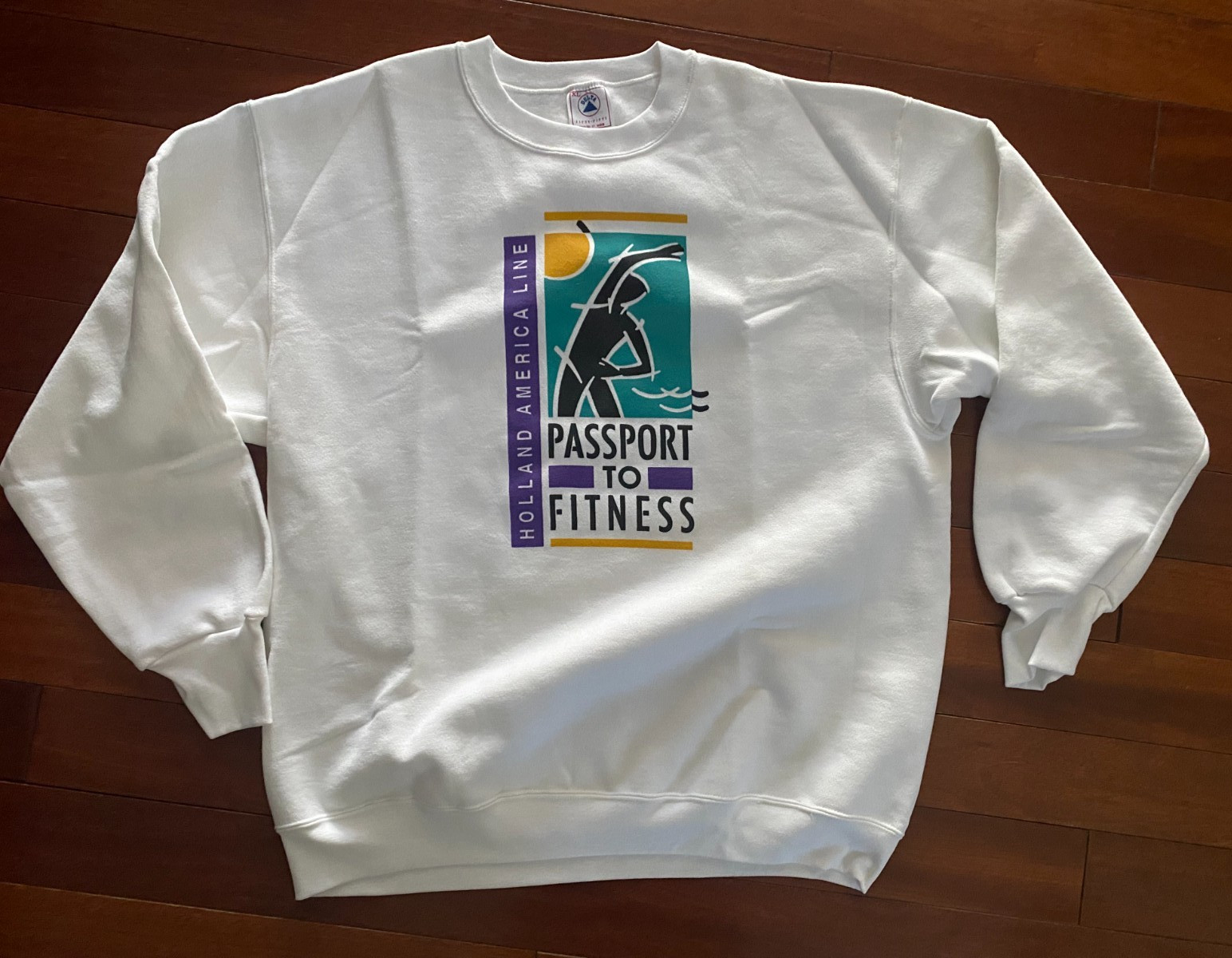 NOS Vtg 90s Holland America Sweatshirt Adult XL Cruise Fitness USA Crew Neck