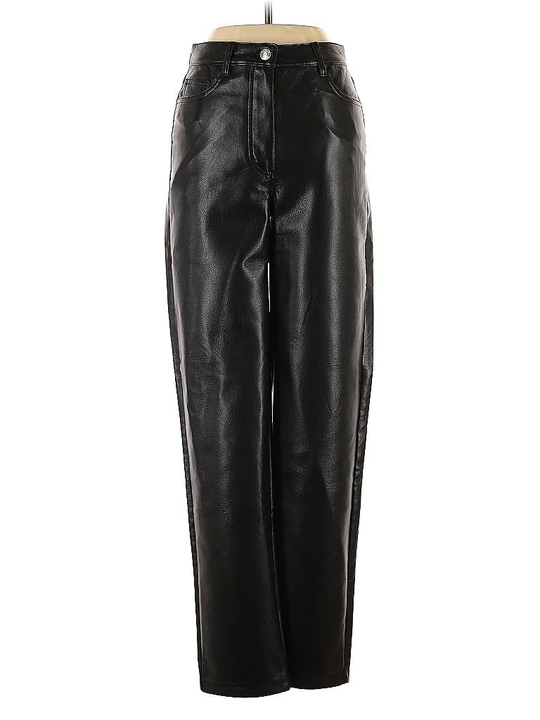 Wilfred Aritzia Faux Leather Pants Black High Rise Straight Leg Women’s 0