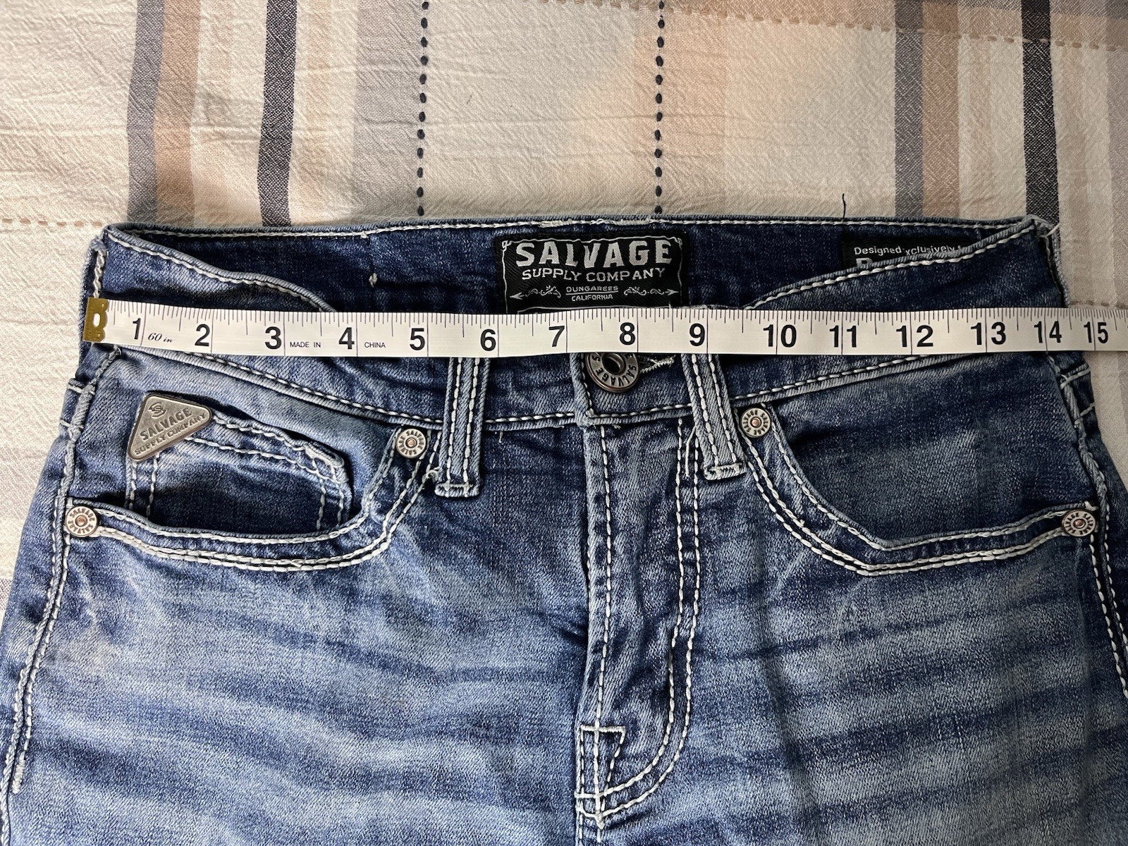Salvage Supply Buckle Jeans Mens 29×30 Havoc Straight Slim Fit Stretch Denim