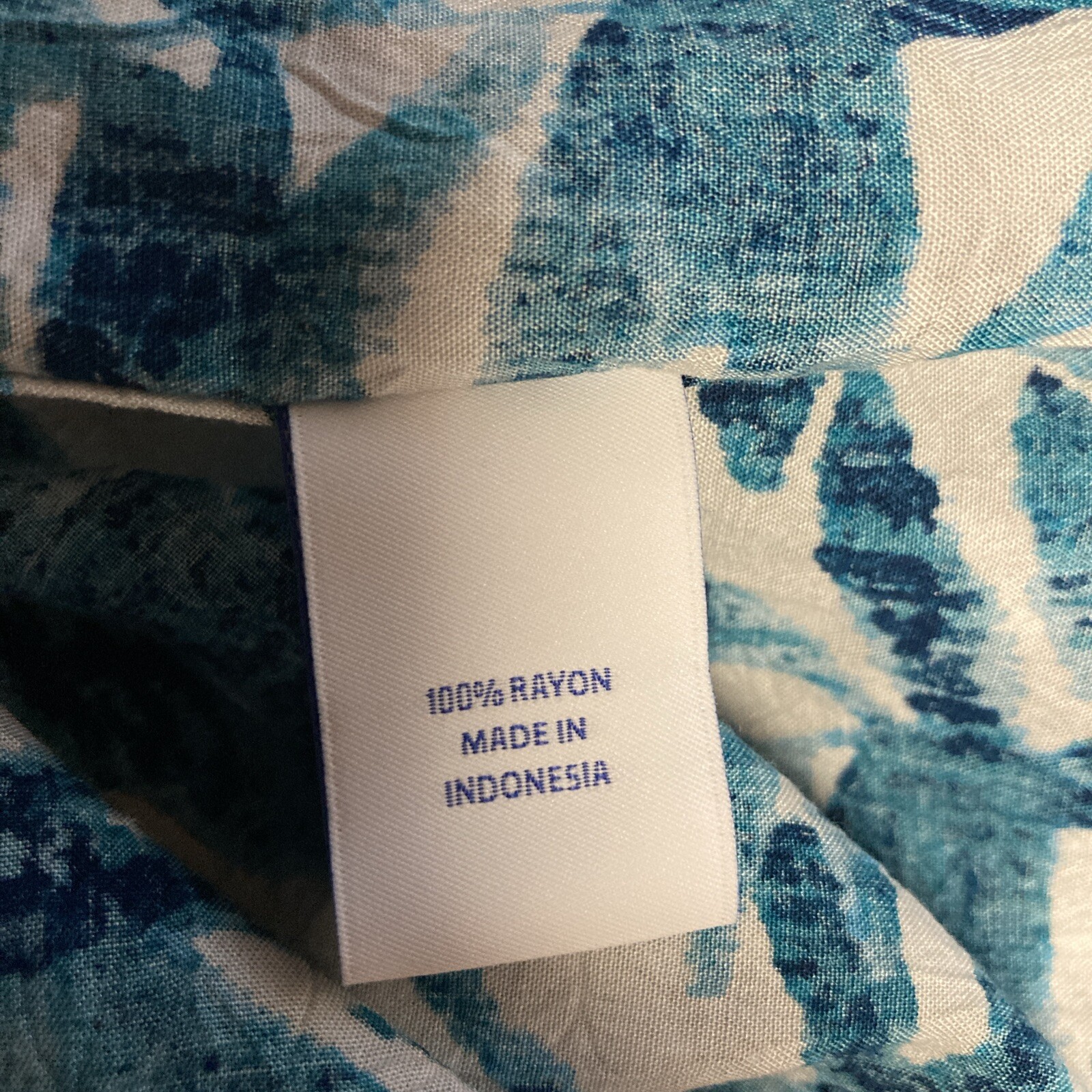 New Roundtree Yorke Caribbean XLT Hawaiian Cruise Shirt Tropical Turquoise Rayon