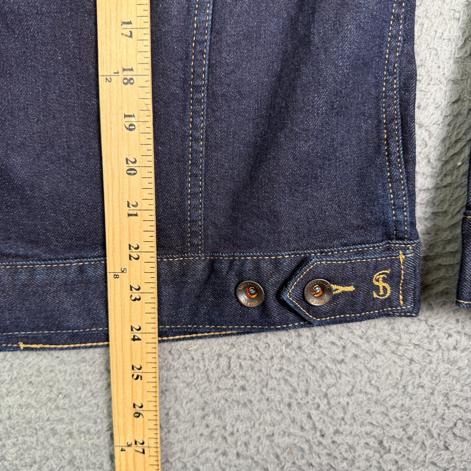 Todd Snyder Denim Jacket Mens Medium Indigo Rinse Dark Blue Trucker Pockets NEW