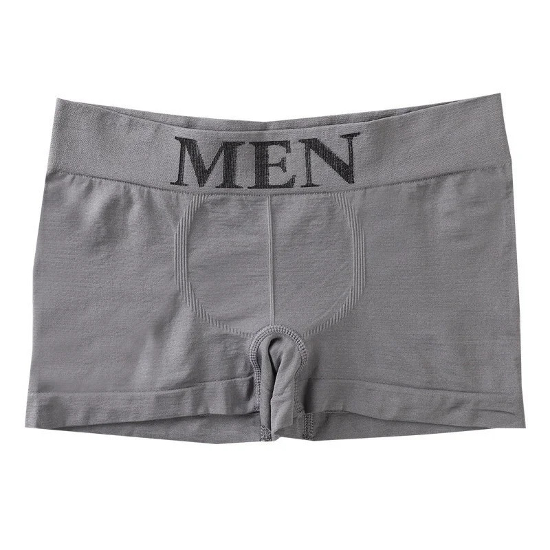 5 PCs Men’s High Elastic Plain Color Comfortable Boxer Briefs Panties Breathable