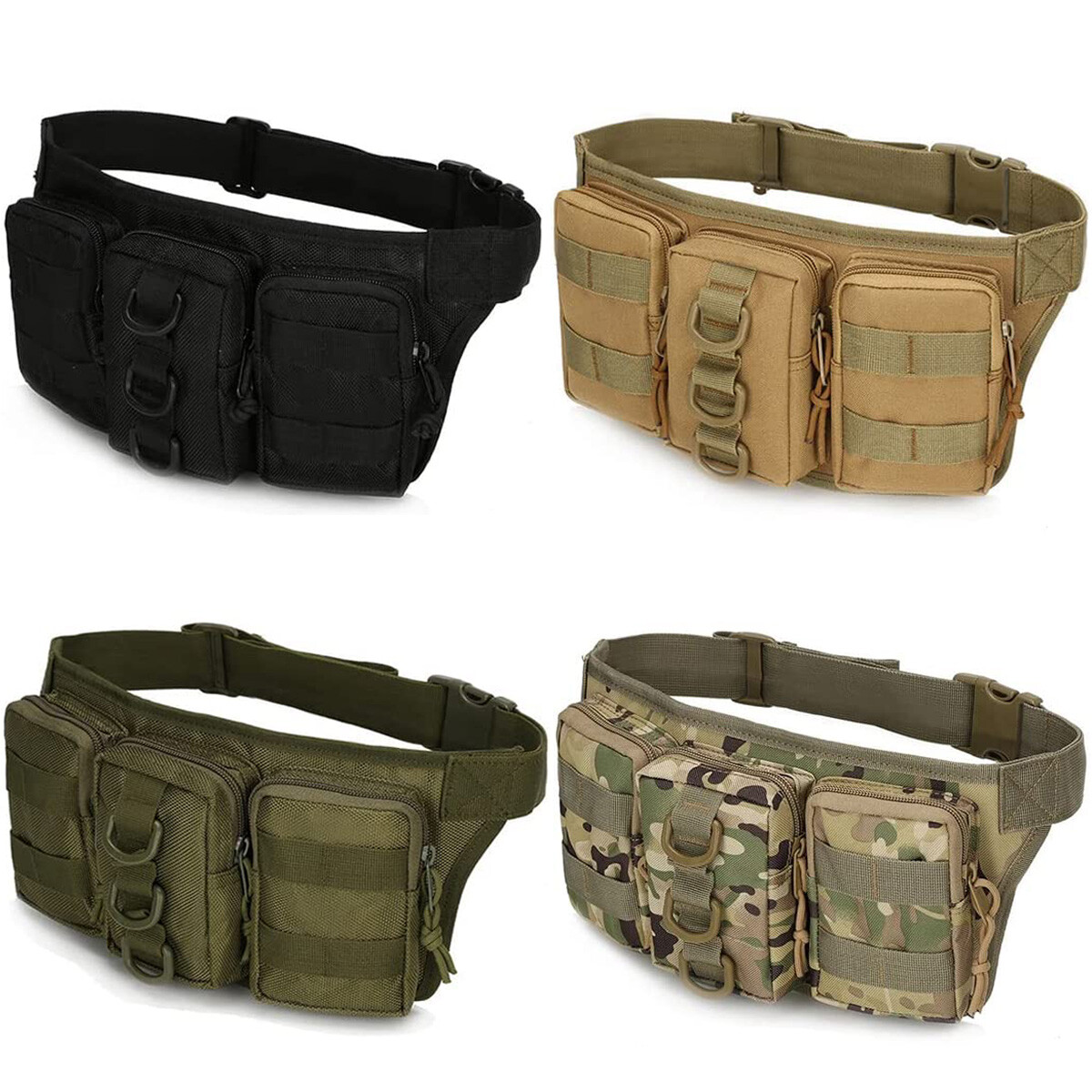 Tactical Fanny Pack Small Military Nylon Waist Bag Money Belt Bag for Daily Use