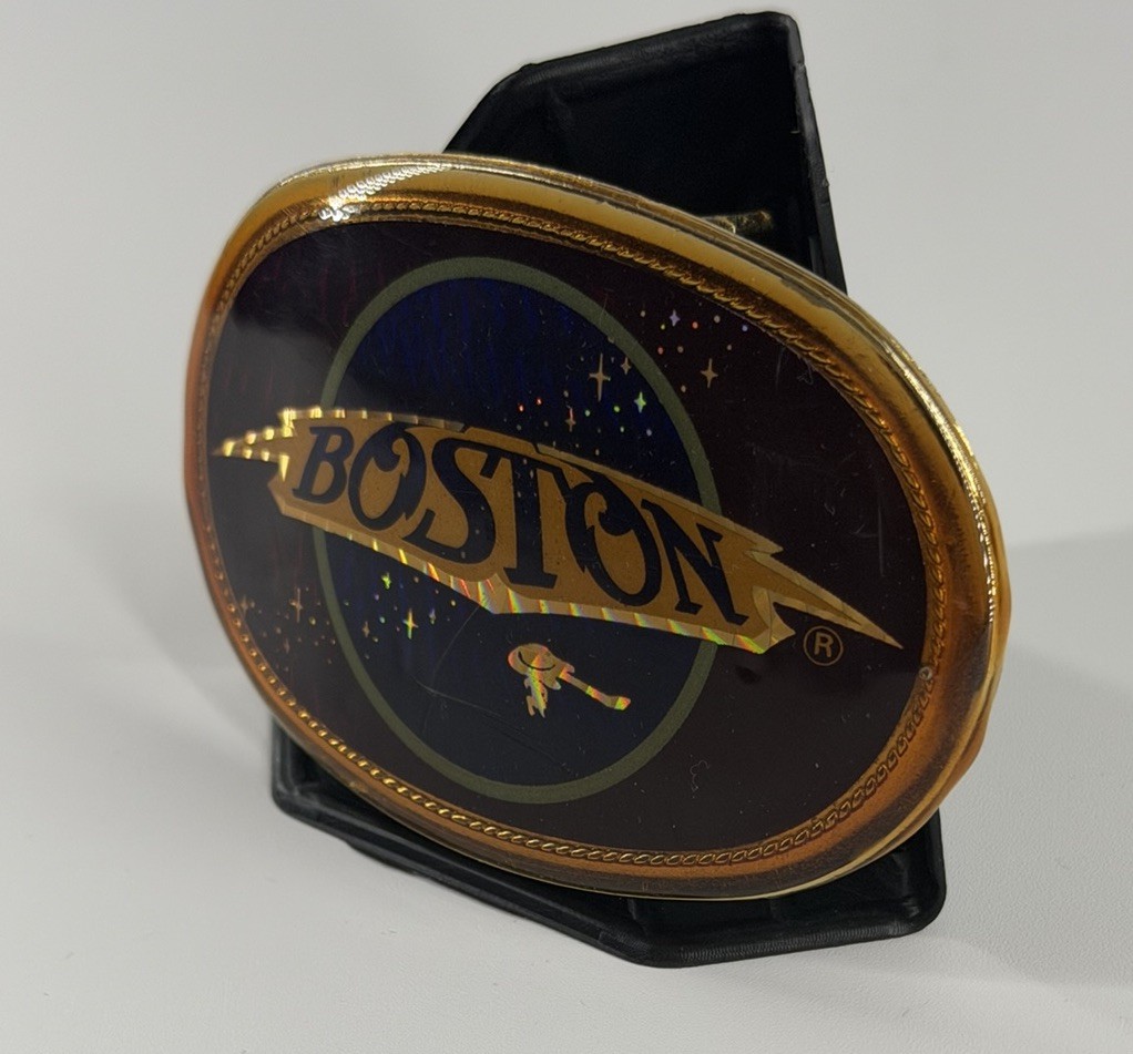 BOSTON VINTAGE 1978 PACIFICA COLLECTIBLE PRISM BELT BUCKLE-Scratches As Shown