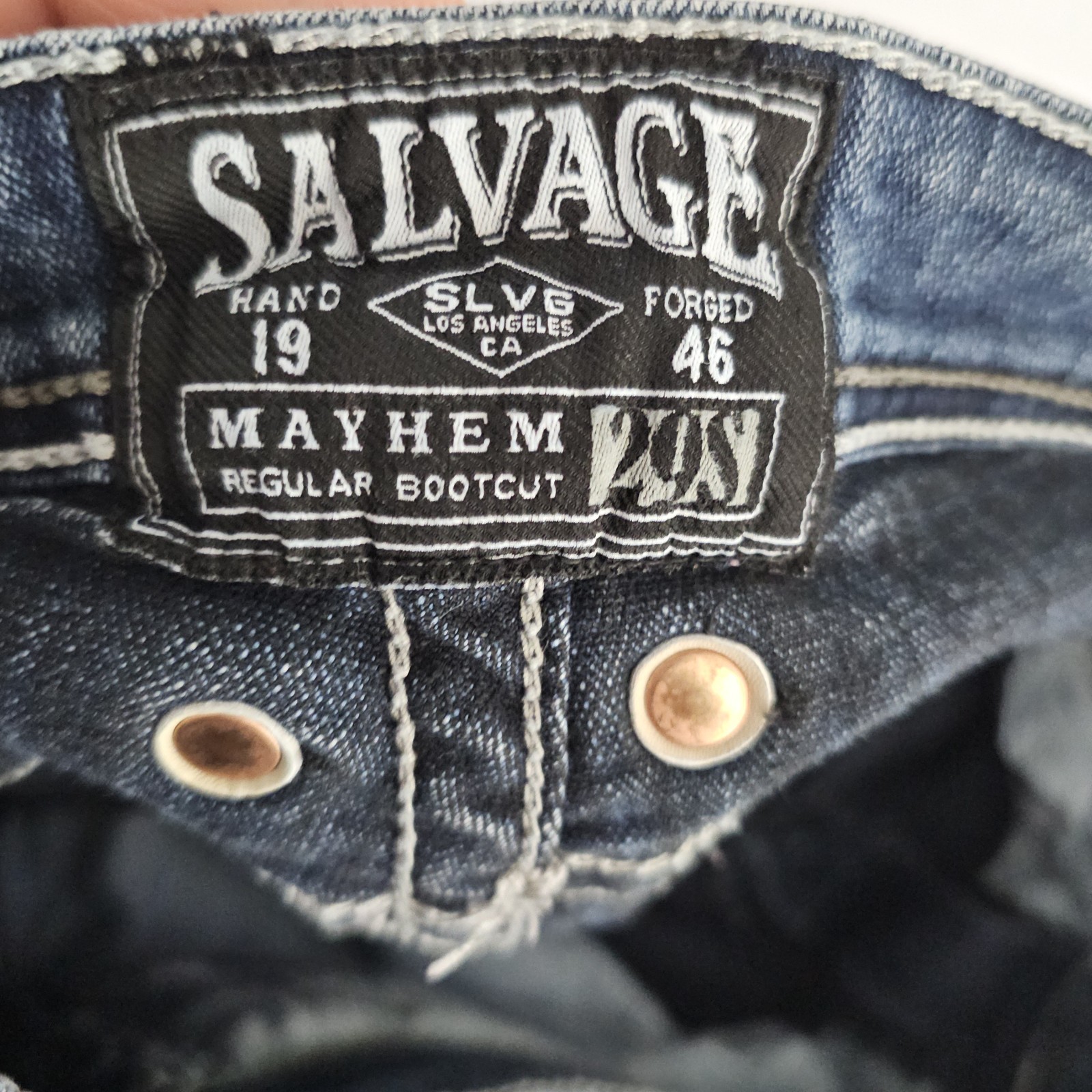 Buckle Salvage Jeans Mayhem Regular Bootcut Fit Dark Wash Denim Mens 29S 31×29