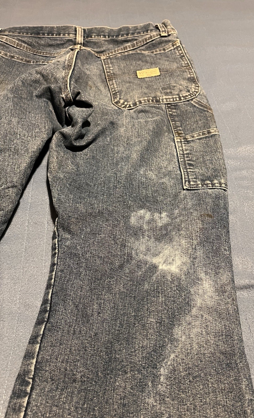 Pre-Owned Wrangler Men’s 32×30 Medium Wash Blue Carpenter Work Wear Pants