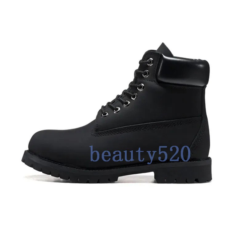 Mens Classic Leather Slip Waterproof Boot Durable Work Shoes Outdoor Ankle Boots