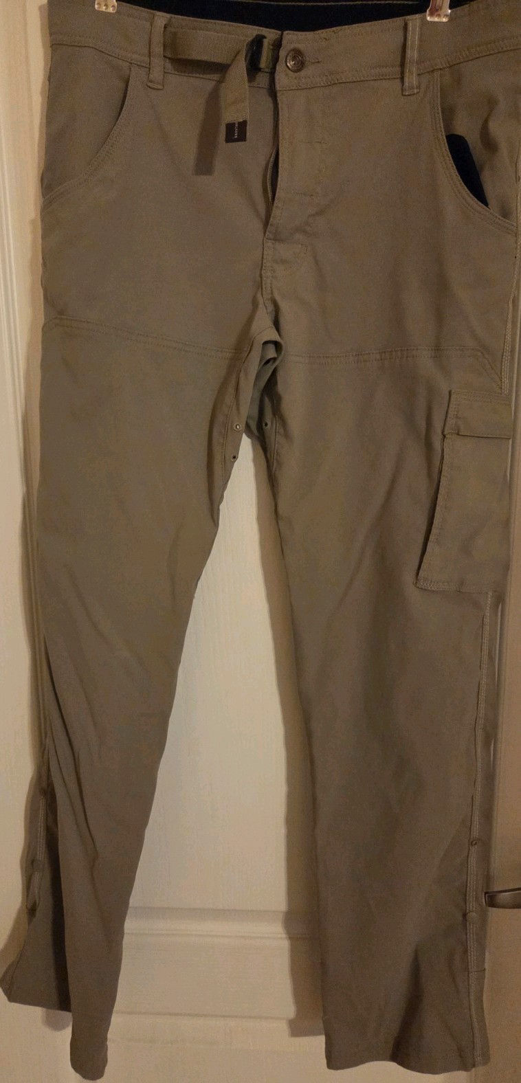 prAna BReatHe Men’s Cargo Pants Khaki Size Medium x 31L Waist 32″ Outdoor Hiking