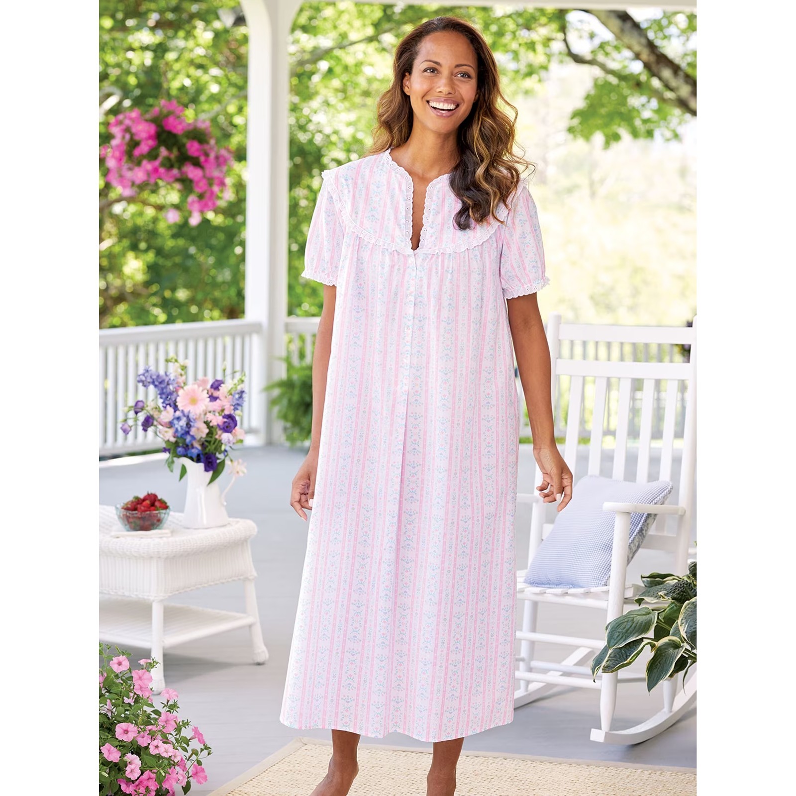 Original Lanz Tyrolean Cotton Lawn Nightgown, Lanz of Salzburg