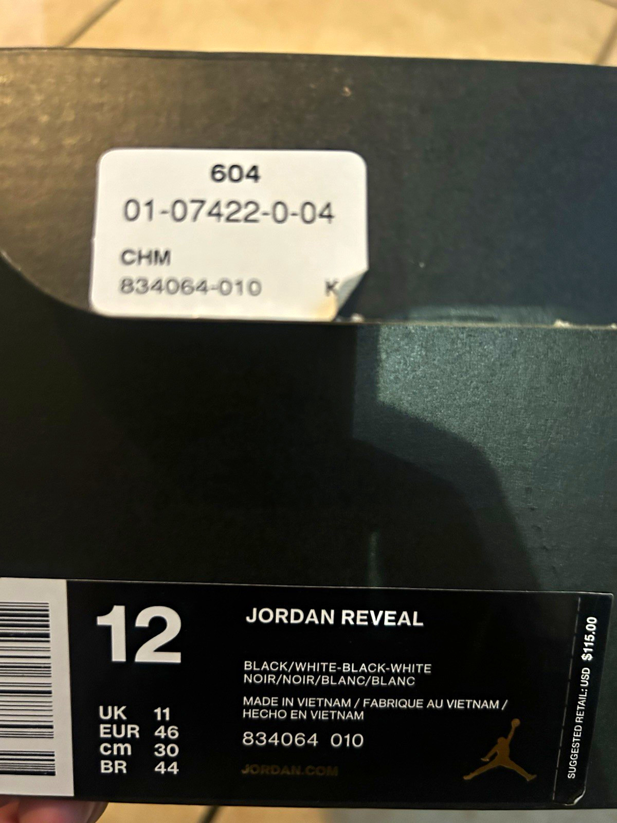 Jordan Air Jordan Reveal Black/White Men’s High Top Sneaker 2016 834064-010