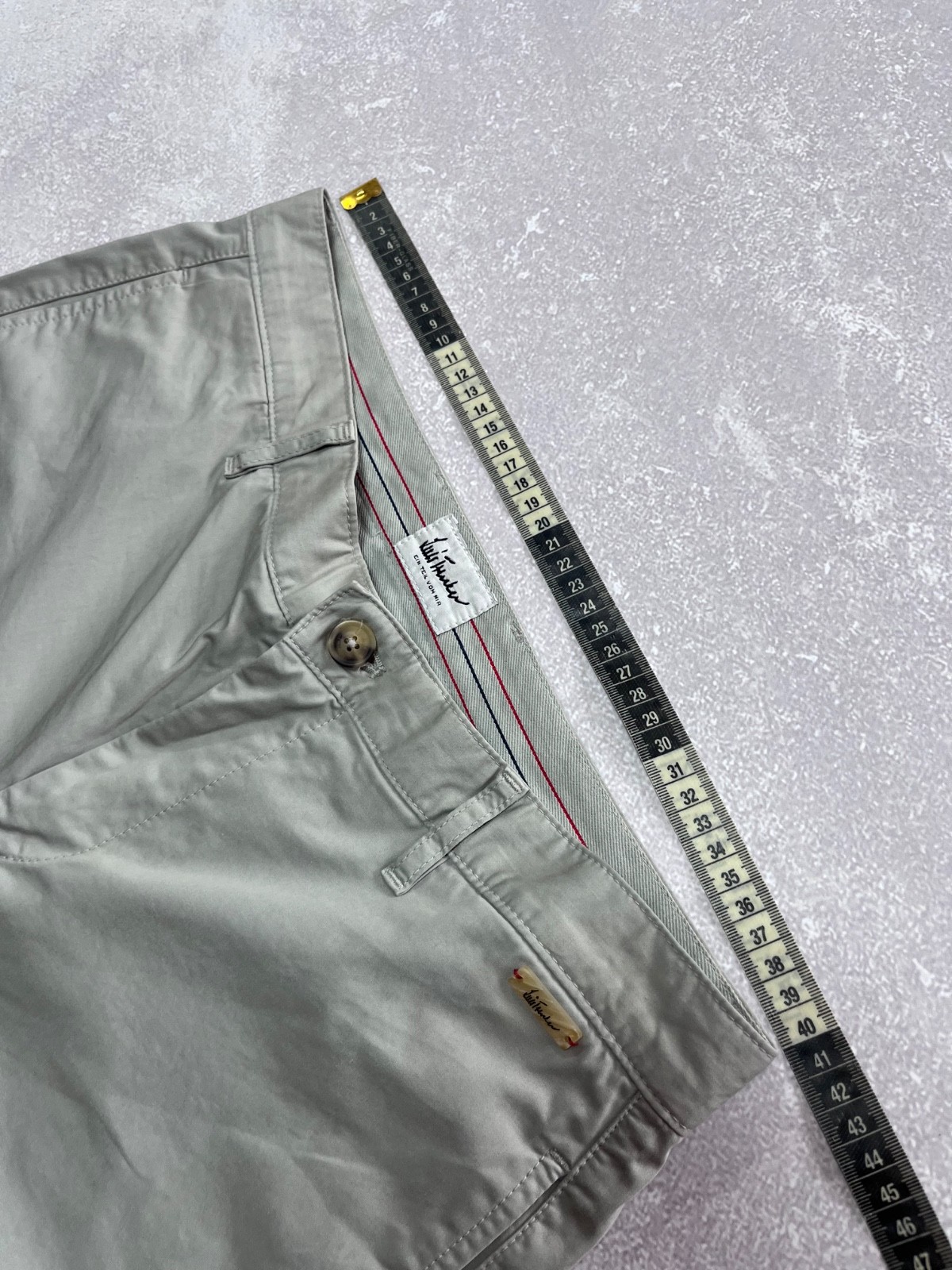 Luis Trenker Men’s Chino Pants Size 48 Gray Cotton Blend Casual Trousers Luxury
