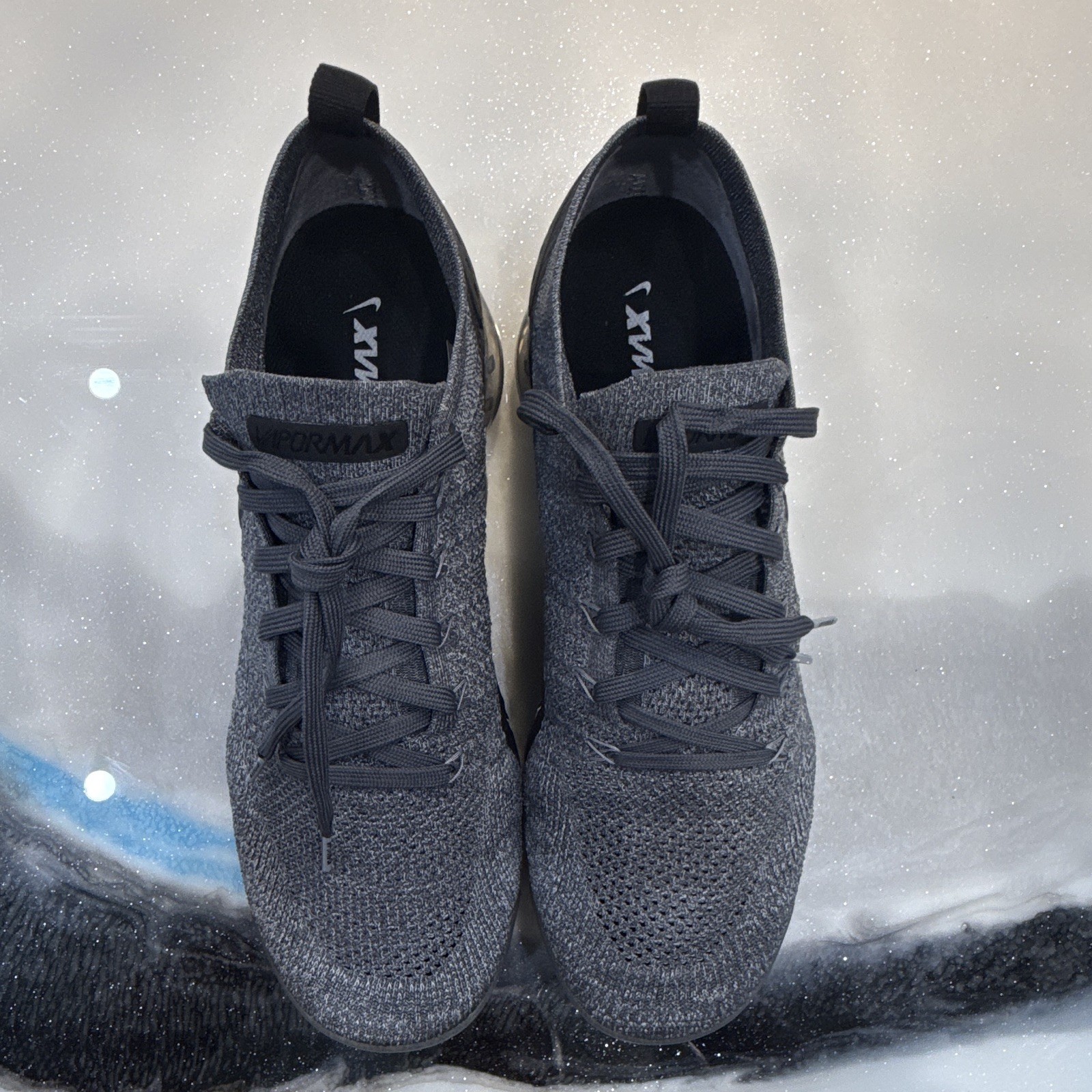 Nike Air VaporMax Men’s Gray Low Top Lace-Up Athletic Sneakers