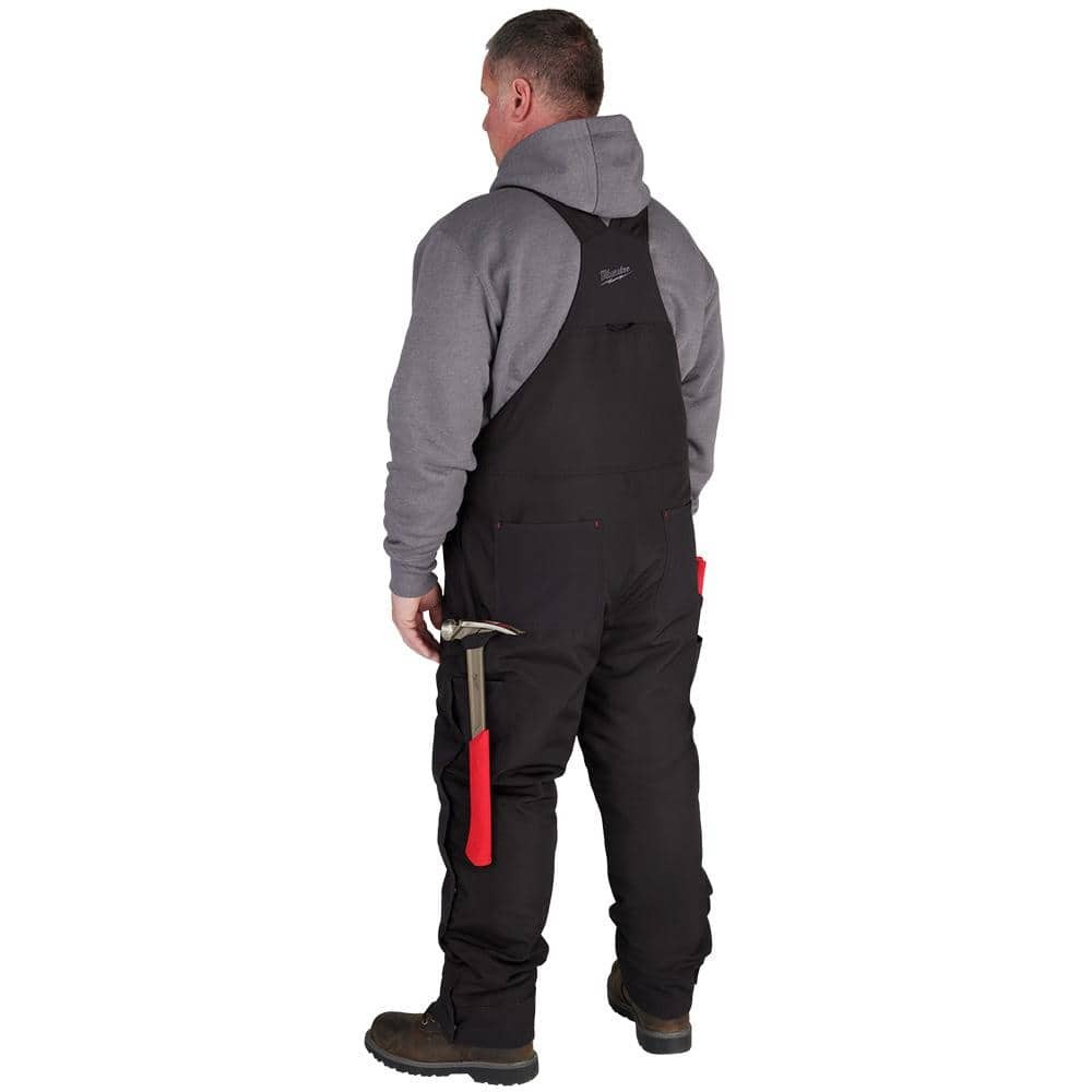 Milwaukee Men’s Large Tall Black FREEFLEX Insulated Bib Overalls
