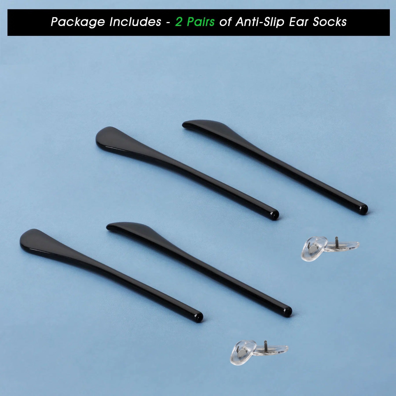 Replacement Rubber Kit Ear Socks Nose Pads for Ray-Ban RB3362 59mm Sunglasses