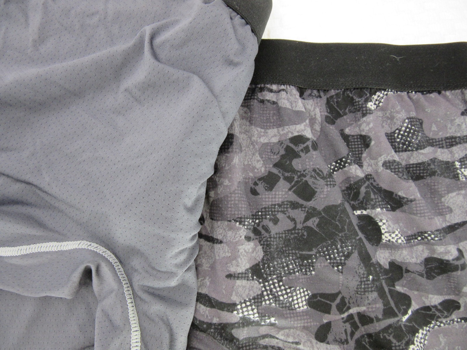 New set of 2 EQUIPO performance sport mesh BOXER BRIEFS GRAY camo print SMALL