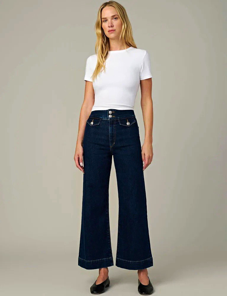 JOE’S Ella High Rise Wide-Leg Ankle Jeans in Magnetic 28 NWT