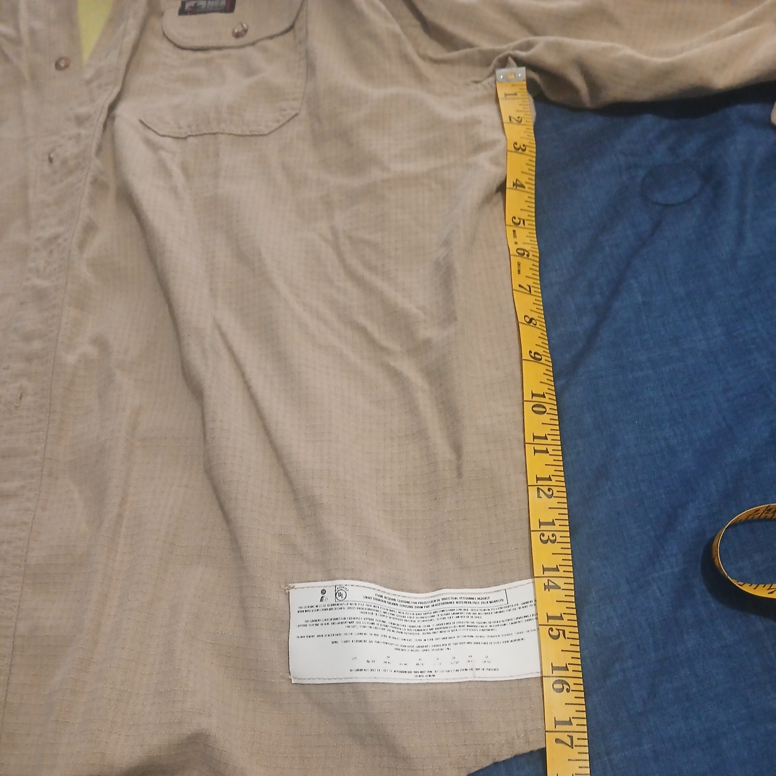 MCR Safety Mens 3X Summit Breeze FR Shirt Button Down Khaki Vented Mesh CAT 2